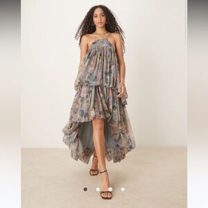 ASOS DESIGN extreme double puff strappy maxi dress